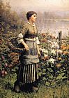 Maid Canvas Paintings - Maid Among the Flowers
